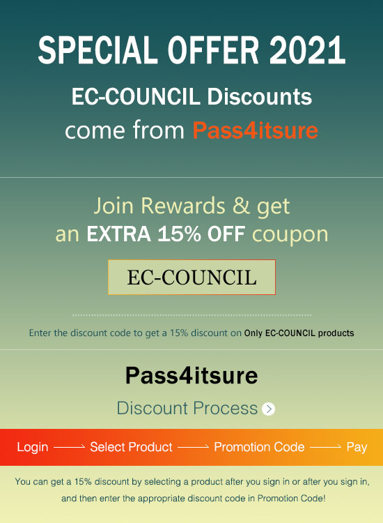 Pass4itsure ECCouncil 312-50V10 dumps discount code 2021