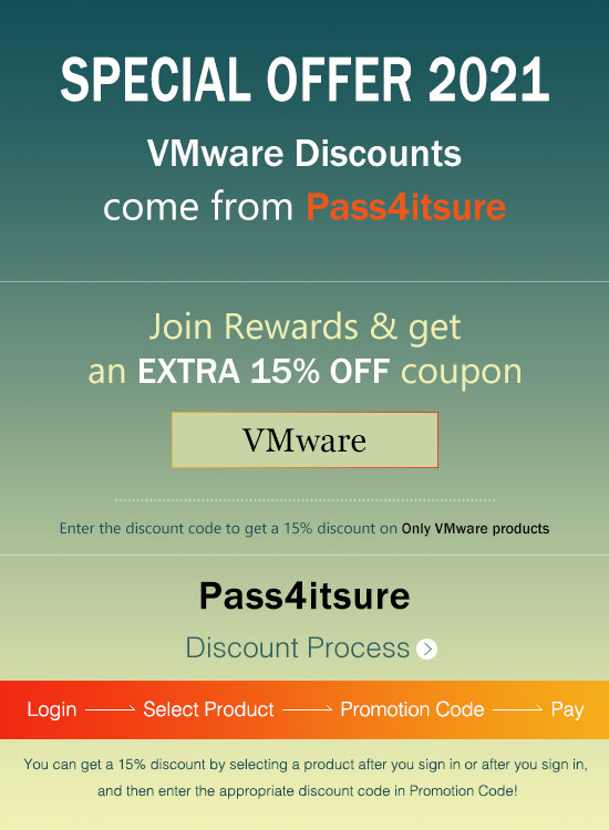 Pass4itsure VMware dumps discount code 2021